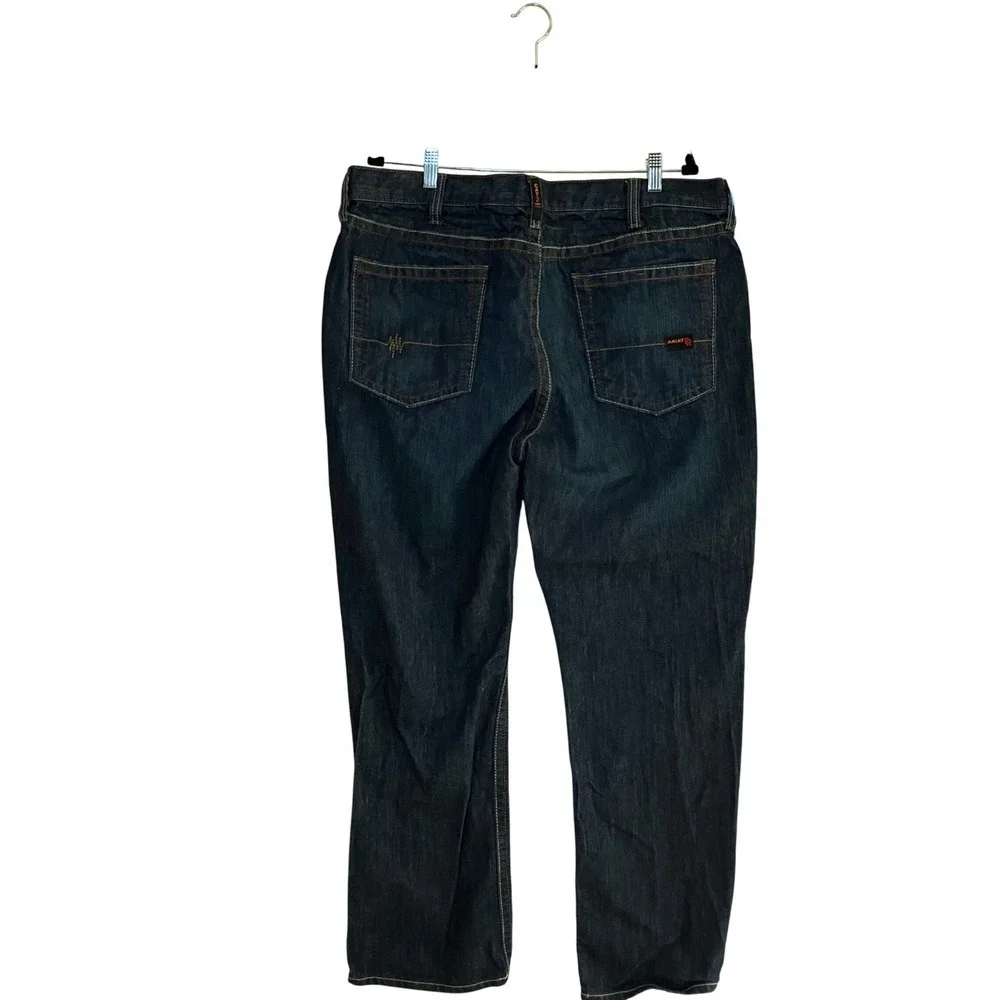 Ariat Mens Size 44x32 Work Boot Low Rise Dark Wash Denim Jeans Size 44x32